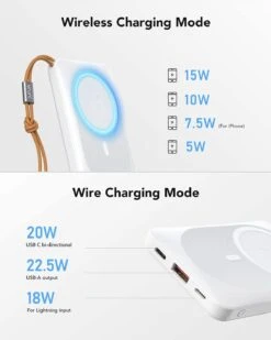 10000Mah Power Bank Sans Fil Portable -Monde Electronique 10000Mah Batterie Externe Sans Fil Portable Power Bank puissant