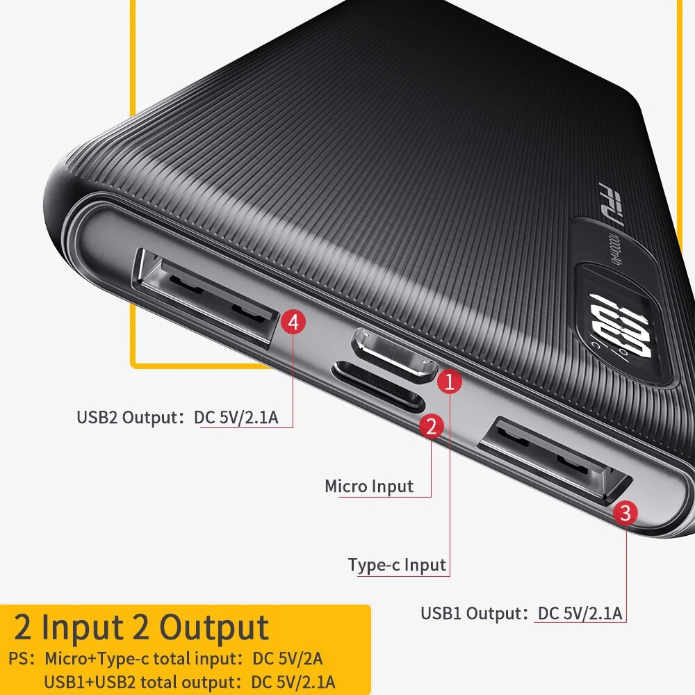 Batterie Externe 10000mAh FPU 4 Batterie Externe 10000mAh FPU – Image 2