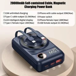 20000Mah Batterie Externe Sans Fil Power Bank -Monde Electronique 20000Mah Batterie Externe Sans Fil Power Bank rapide
