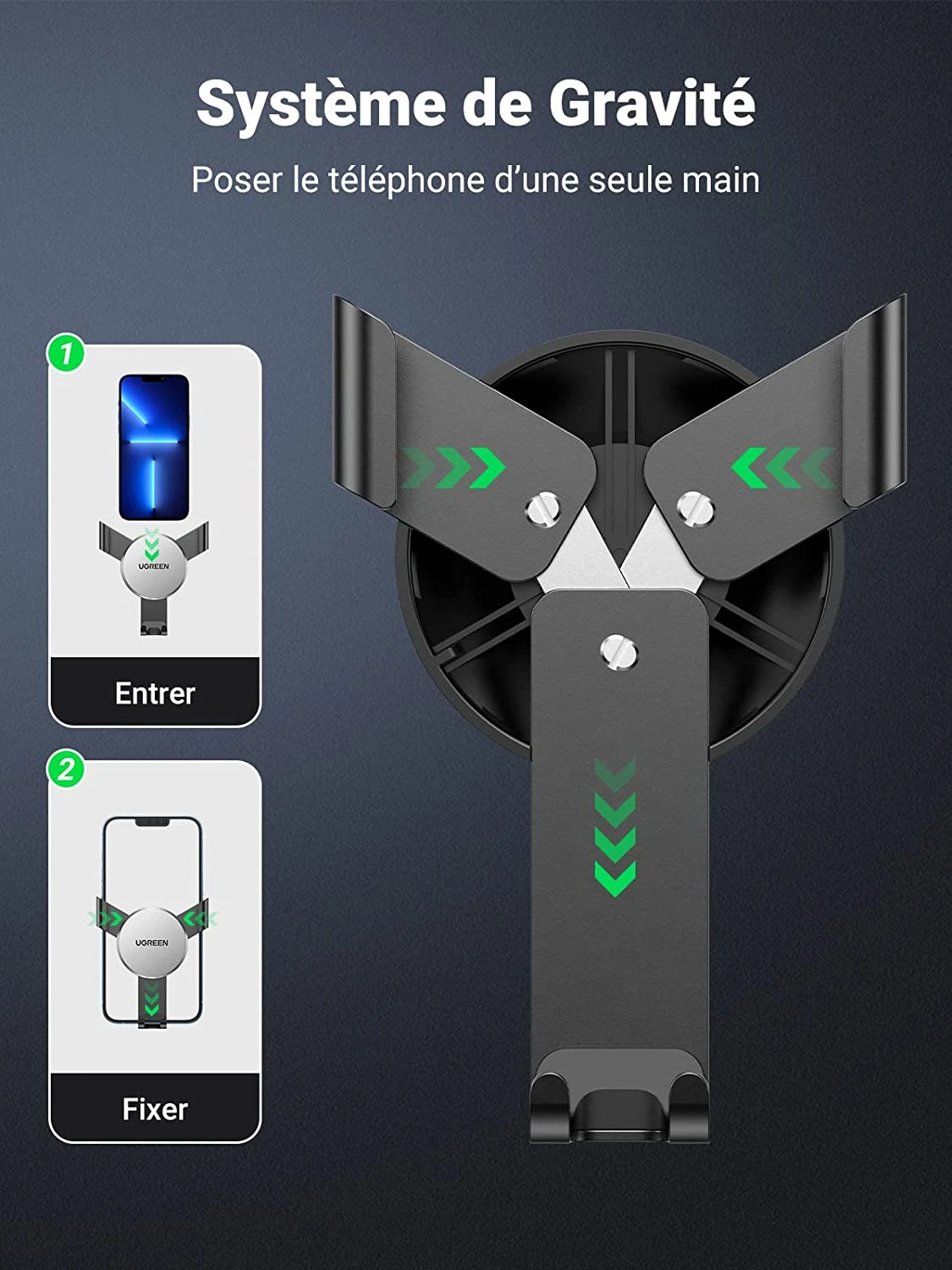 Support Smartphone Voiture Pince 6 Support Smartphone Voiture Pince – Image 4