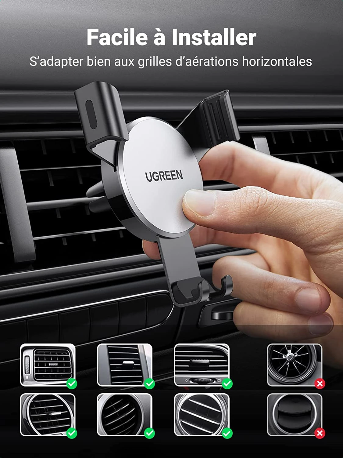 Support Smartphone Voiture Pince 5 Support Smartphone Voiture Pince – Image 3