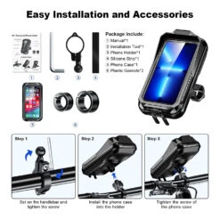 Accessoire Moto Support Étanche Téléphone -Monde Electronique Accessoire moto Support etanche Telephone installation facile