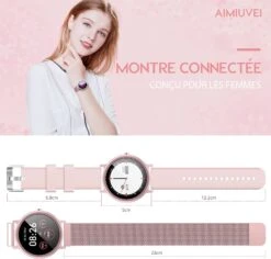 Montre Connectée Femme Tendance 15 Montre Connectée Femme Tendance -Monde Electronique Aimiuvei montre connectee femmes taille