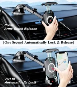 Support Téléphone Voiture Serrage Automatique -Monde Electronique Attache telephone voiture Kewig verrouillage