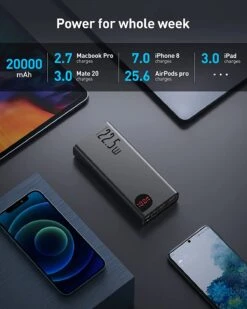 Batterie Externe 20000mAh RAVPower -Monde Electronique Baseus 22.5w 20000mah autonomie 2