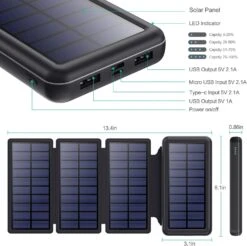 Batterie Autonome Solaire 26800 MAh -Monde Electronique Batterie Autonome Solaire ports USB