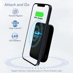 Devant -Monde Electronique Batterie Externe 10000mAh LL Trader attache