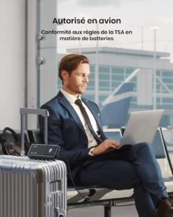 Batterie Externe 100W 25000mAh -Monde Electronique Batterie Externe 100W avion