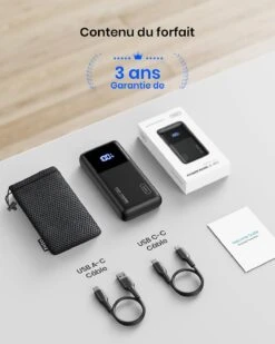 Batterie Externe 100W 25000mAh -Monde Electronique Batterie Externe 100W inclus