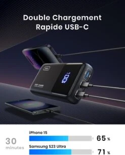 Batterie Externe 100W 25000mAh -Monde Electronique Batterie Externe 100W rapide