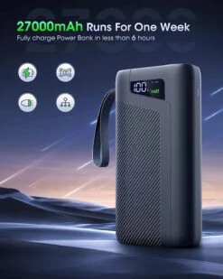 Batterie Externe 12 Volts De 27000 MAh -Monde Electronique Batterie Externe 12 Volts de 30000 mAh autonomie dune semaine