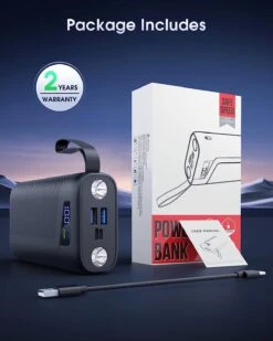 Batterie Externe 12 Volts De 27000 MAh -Monde Electronique Batterie Externe 12 Volts de 30000 mAh emballage et accessoires