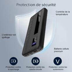 Batterie Portable 10000mAh 15W -Monde Electronique Batterie Externe 15W securite