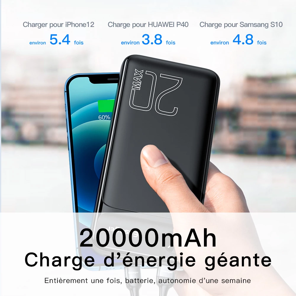 Batterie Externe 20000mAh Charge Rapide 5 Batterie Externe 20000mAh Charge Rapide – Image 3