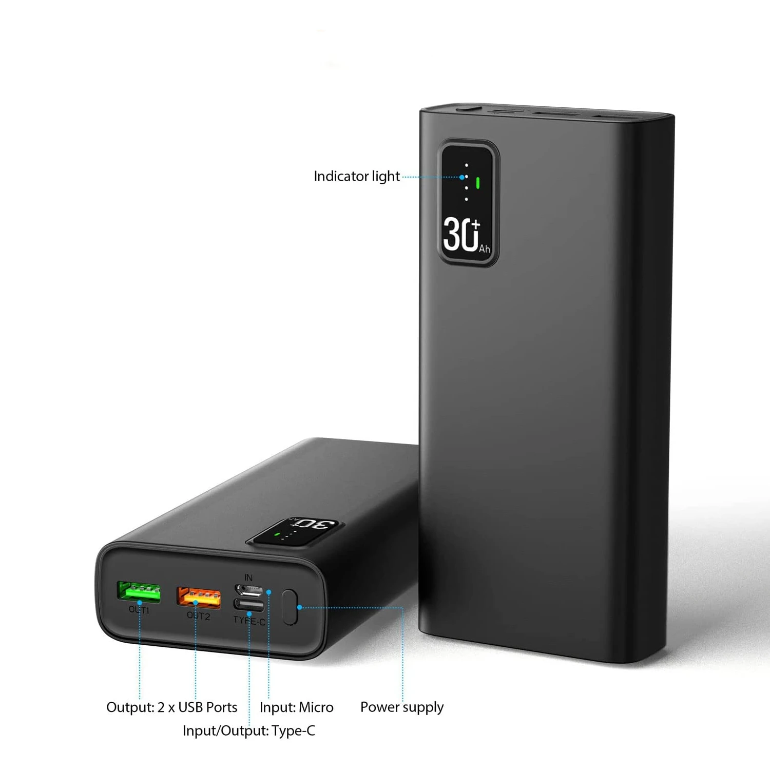 Batterie Externe 30000 MAh Toospon 4 Batterie Externe 30000 MAh Toospon – Image 2