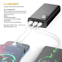 Batterie Externe 30000 MAh Toospon 13 Batterie Externe 30000 MAh Toospon -Monde Electronique Batterie Externe 30000 mAh Toospon triple charge