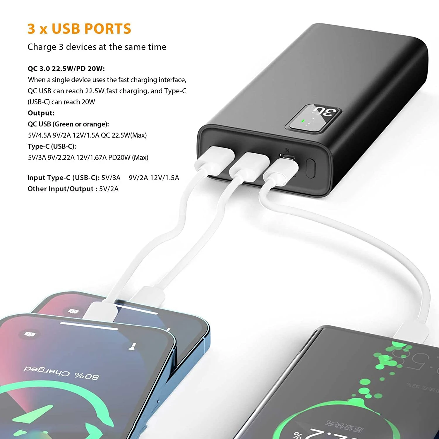 Batterie Externe 30000 MAh Toospon 8 Batterie Externe 30000 MAh Toospon – Image 6