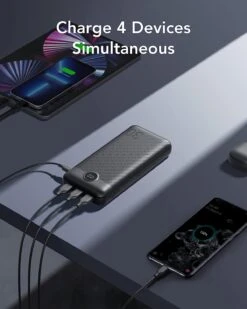 Batterie Portable 30000mAh 20W -Monde Electronique Batterie Externe 30000mAh 20W 4 appareils en meme temps