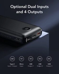 Batterie Portable 30000mAh 20W -Monde Electronique Batterie Externe 30000mAh 20W sorties