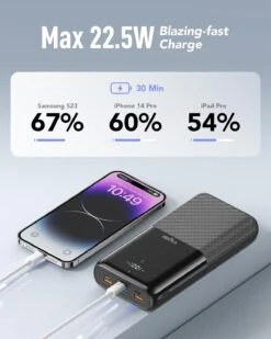 PowerBank De 30000 MAh Avec USB Type-C -Monde Electronique Batterie Externe 30000mAh USB C max 22.5w