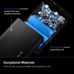 Batterie Externe 60 Watts Type-C -Monde Electronique Batterie Externe 60W USB C aluminium