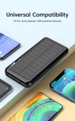 Batterie Externe Antichoc Solaire -Monde Electronique Batterie Externe Antichoc Solaire telephone