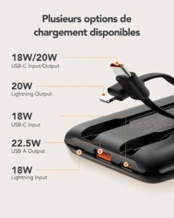 Batterie Portable Avec Câble Intégré 13 Batterie Portable Avec Câble Intégré -Monde Electronique Batterie Externe Avec Cable Integre chargement