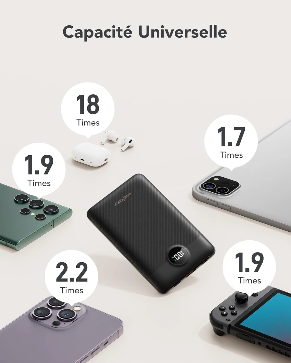 Batterie Portable Avec Câble Intégré 6 Batterie Portable Avec Câble Intégré – Image 4