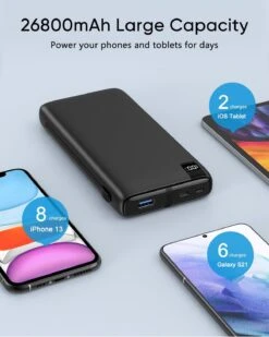 Batterie Externe Câble USB-C Intégré -Monde Electronique Batterie Externe Cable USB C integre capacite