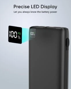 Batterie Externe Câble USB-C Intégré -Monde Electronique Batterie Externe Cable USB C integre ecran lcd