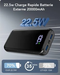 Batterie Externe Charge Rapide USB-C -Monde Electronique Batterie Externe Charge Rapide USB C power delivery