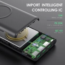 Batterie Externe Chargeur Sans Fil -Monde Electronique Batterie Externe Chargeur Sans Fil intelligent