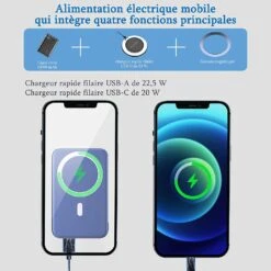 Batterie Externe DEKSMO 10000mAh 8 Batterie Externe DEKSMO 10000mAh -Monde Electronique Batterie Externe DEKSMO 10000mAh charge sans fil
