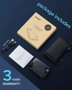 Batterie Externe EAFU 10000 MAh -Monde Electronique Batterie Externe EAFU 10000mAh packaging