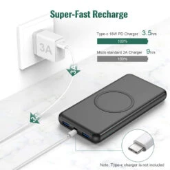Power Bank Puissante 4 Sorties -Monde Electronique Batterie Externe Fine Puissante Et Jolie super rapide