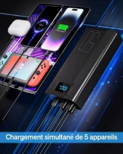 Batterie Externe Forte Capacité -Monde Electronique Batterie Externe Forte Capacite charge 5 appareils en meme temps