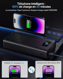 Batterie Externe Forte Capacité -Monde Electronique Batterie Externe Forte Capacite charge ultra rapide