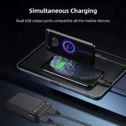 Batterie Externe JVGoal 10000 MAh -Monde Electronique Batterie Externe JVGoal 10000mAh charge simultanee