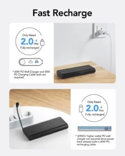 Chargeur Portable 25000mAh Pour Laptops -Monde Electronique Batterie Externe Ordinateur Portable 25000mAh recharge