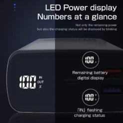 Batterie Externe Ordinateur Portable 65W -Monde Electronique Batterie Externe Ordinateur Portable 65W led power