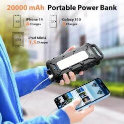 Batterie Portable Solaire USB-C -Monde Electronique Batterie Externe Outdoor portable