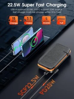 Batterie Externe Photovoltaïque -Monde Electronique Batterie Externe Photovoltaique charge rapide