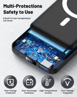 Batterie Externe Portable à Induction -Monde Electronique Batterie Externe Portable Sans Fil securise