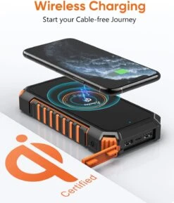 Batterie Portable Et Solaire -Monde Electronique Batterie Externe Portable et Solaire charge sans fil