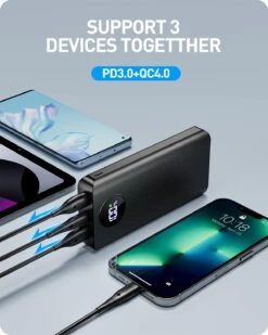 Batterie Externe Pour Portable Puissante -Monde Electronique Batterie Externe Pour Portable Puissante triple charge