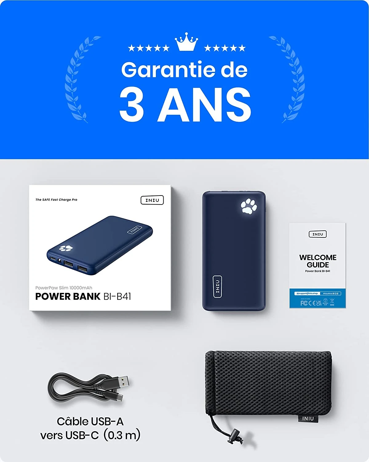 Batterie Externe 10000mAh Poweradd Bleue 9 Batterie Externe 10000mAh Poweradd Bleue – Image 7