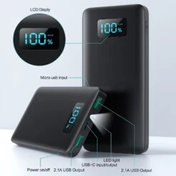 Batterie Portable USB Type-C -Monde Electronique Batterie Externe Puissante Pas Cher capacite