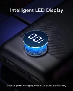 Batterie Externe Qecvec 20000 MAh -Monde Electronique Batterie Externe Qecvec 20000mAh affichage intelligent