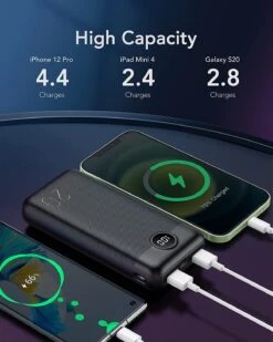 Batterie Externe Qecvec 20000 MAh -Monde Electronique Batterie Externe Qecvec 20000mAh grande capacite