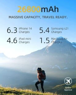 Batterie Externe 100 Watts PD 3.0 11 Batterie Externe 100 Watts PD 3.0 -Monde Electronique Batterie Externe Recharge Ordinateur nombre de charge